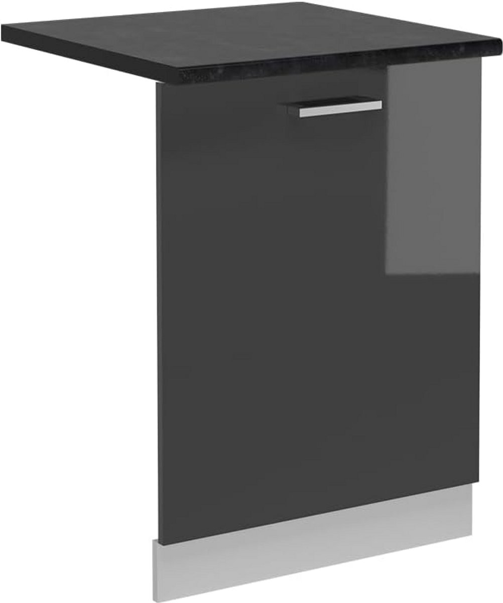 Afwasmachinepaneel R-Line Antraciet Glanzend 60 cm