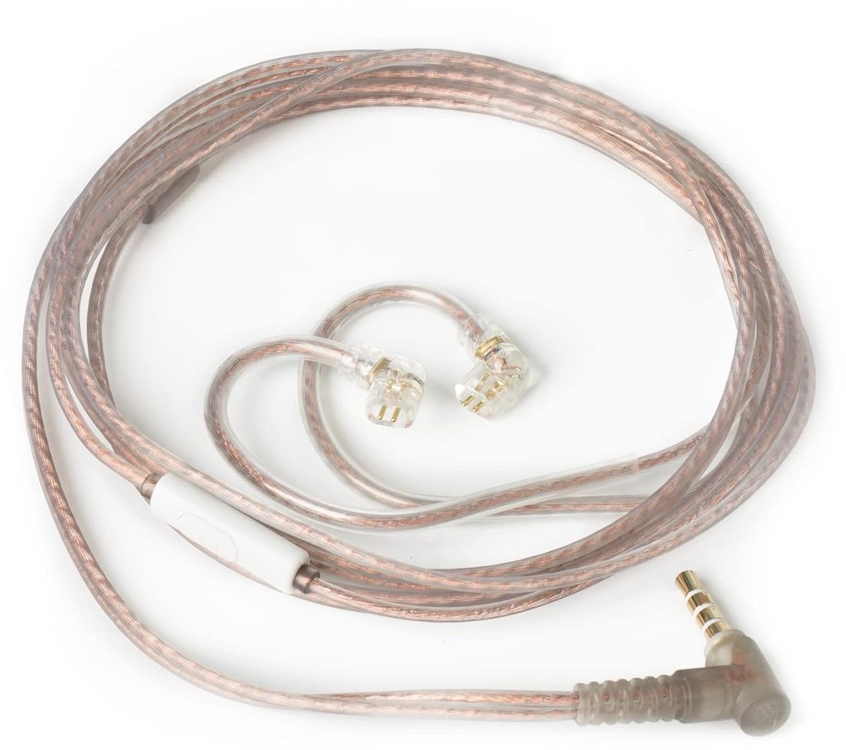 OFC Oordopjes Kabel 3.5mm - 125cm Zwart/Rosegold Vervangende Upgrade Draad voor ZSN PRO ZS10 PRO AS12 ZSX ZAX DQ6