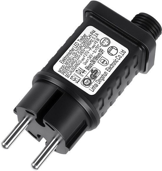 Foto: Transformator voor led sfeerlichtjes 36 v 6 w met timer en geheugenfunctie 8 lichtmodi ip44