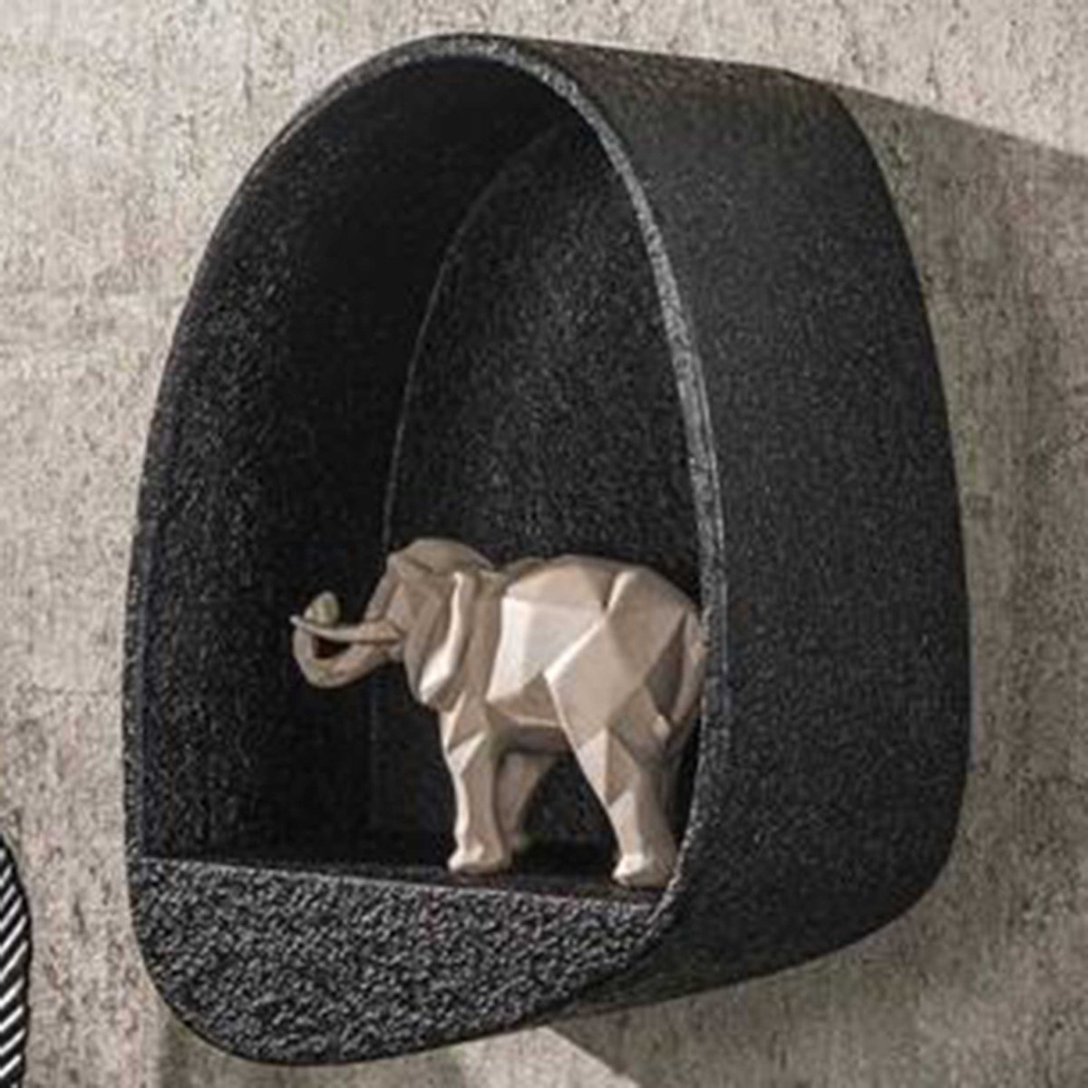 Wandschap Licorice 46x34 Cm-liquid Metal - Emob - Wandrek - Zwart - Metaal