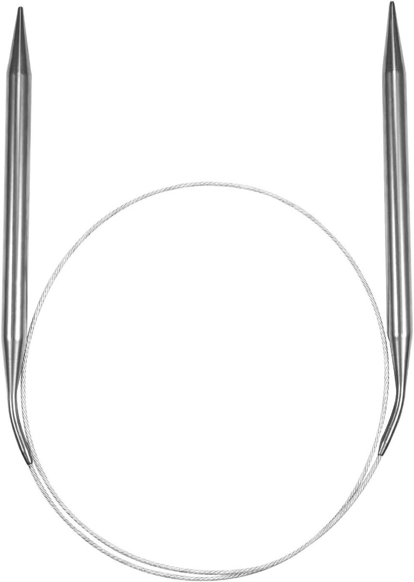 Ronte - Rondbreinaalden 8mm Roestvrijstalen Brei- en Haakbenodigdheden 80cm voor Weefliefhebbers