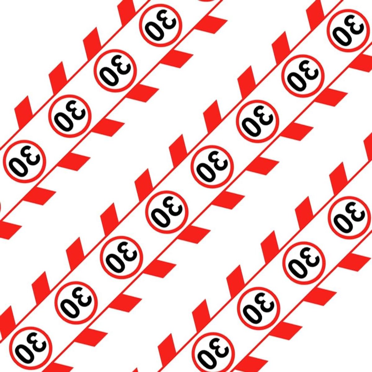 Ronte - Verjaardagsdecoratie afsluitband voor 30e verjaardag feest - feestartikelen volwassenen - feestdecoratie tafelband