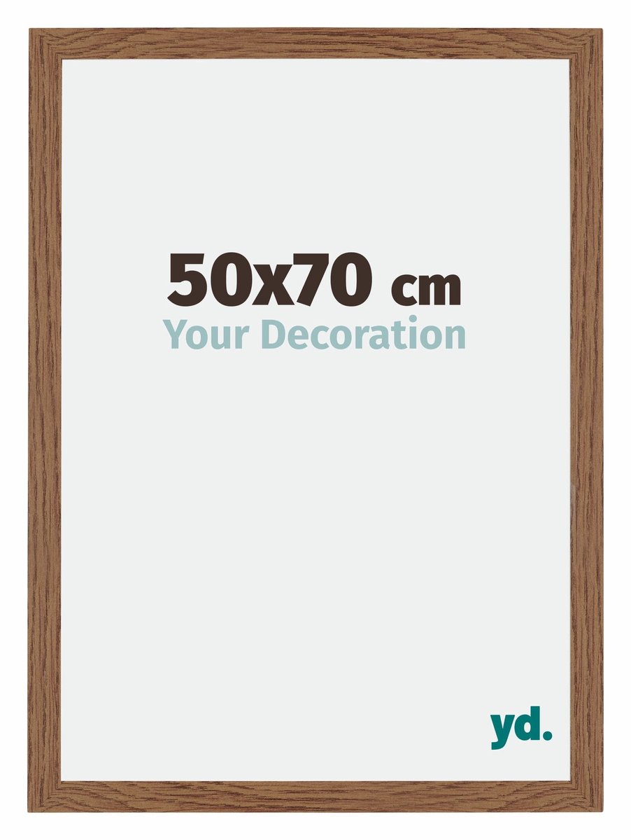 Your Decoration - Puzzellijst 50x70 cm - Eiken Rustiek - Puzzellijst 500-1000 stukjes - MDF Fotolijst - Mura