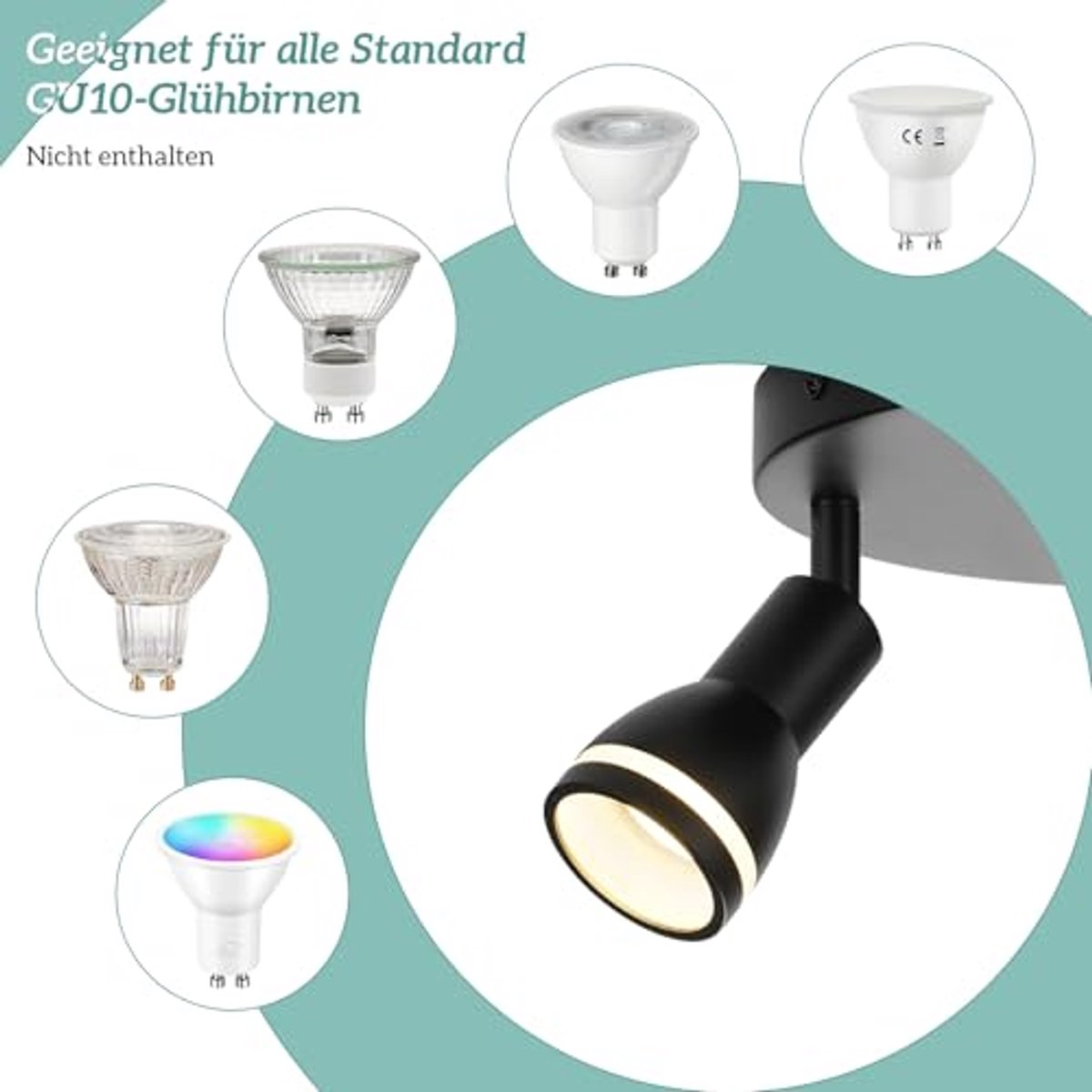 LED Plafondspot Draaibaar 3-Lamps Plafondlamp voor Kantoor, Woonkamer, Keuken en Slaapkamer