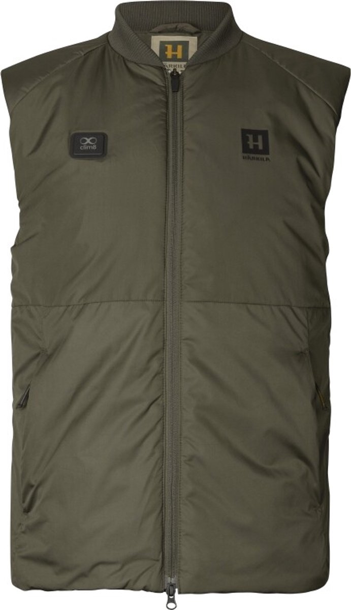 Härkila CLIM8 Base Waistcoat- 2XL Warmte Vest Gewatteerde Elektrische Bodywarmer Thermokleding Groen