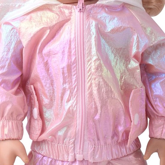 Poppenkleding Jurk Sport Casual Outfit met Hooded Jas voor 18 inch Meisje Pop van Merkloos — afbeelding 5