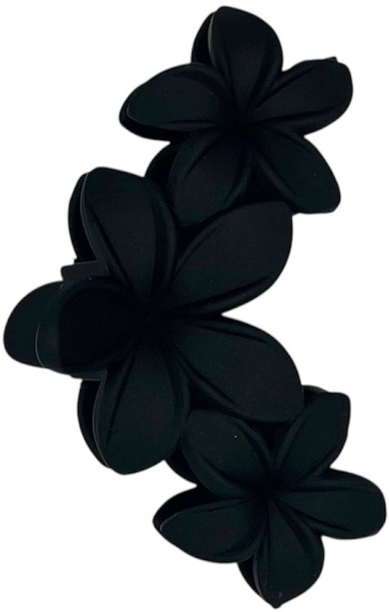 Haarklem - haarklauw - haarclip - zwart - meisjes - dames - bloemen