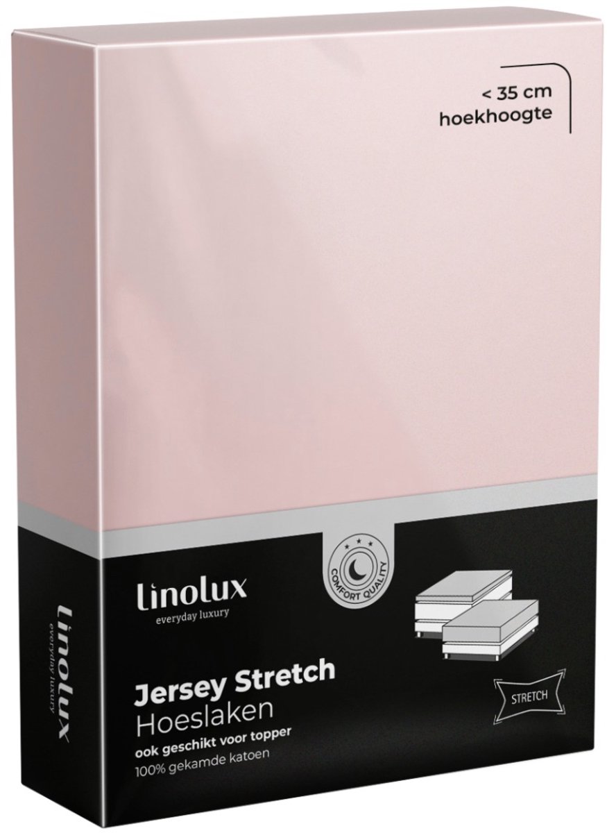Linolux (topper) Hoeslaken Jersey Blossom 180x220