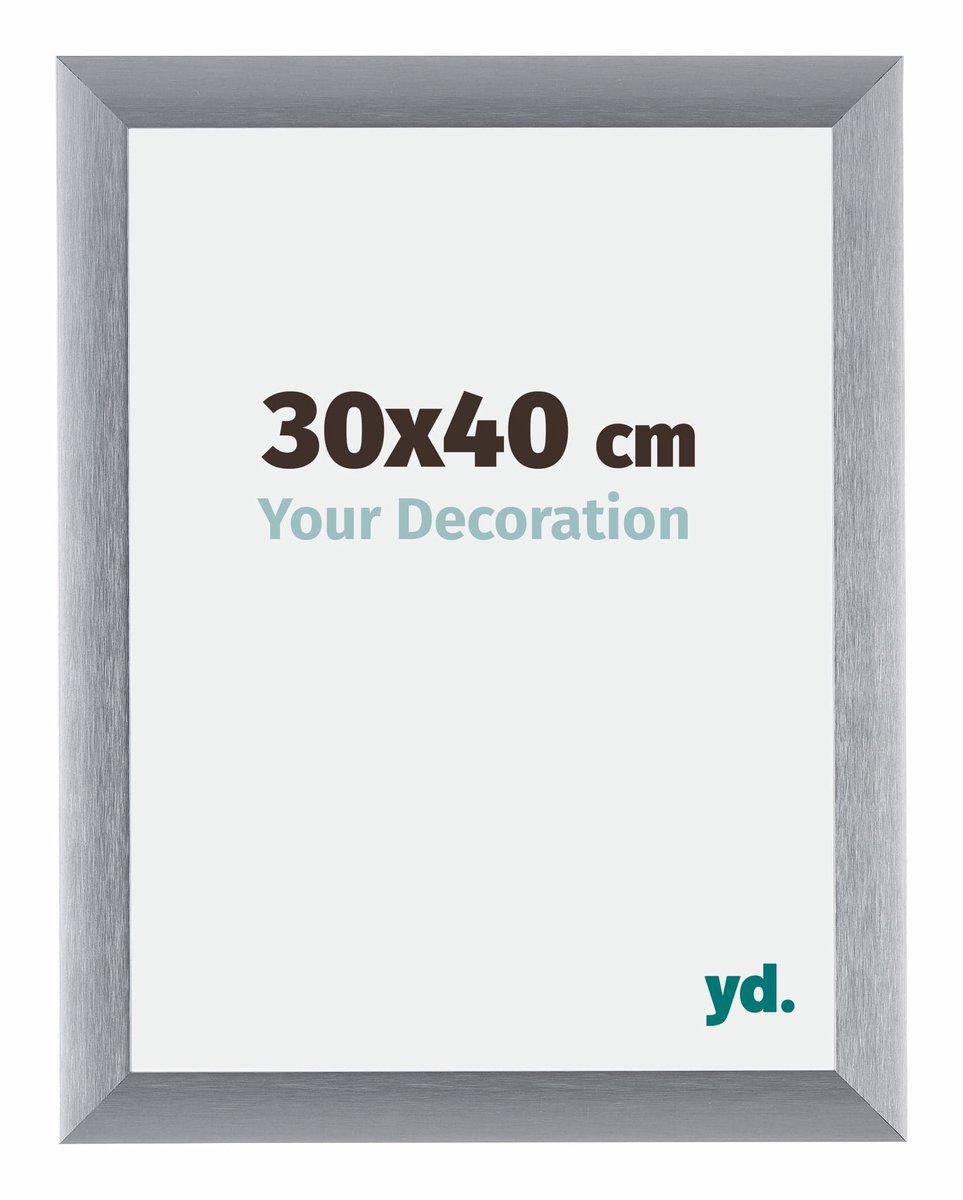yd. Your Decoration - Fotolijst 30x40 cm - Aluminium - Zilver Geborsteld - Tucson