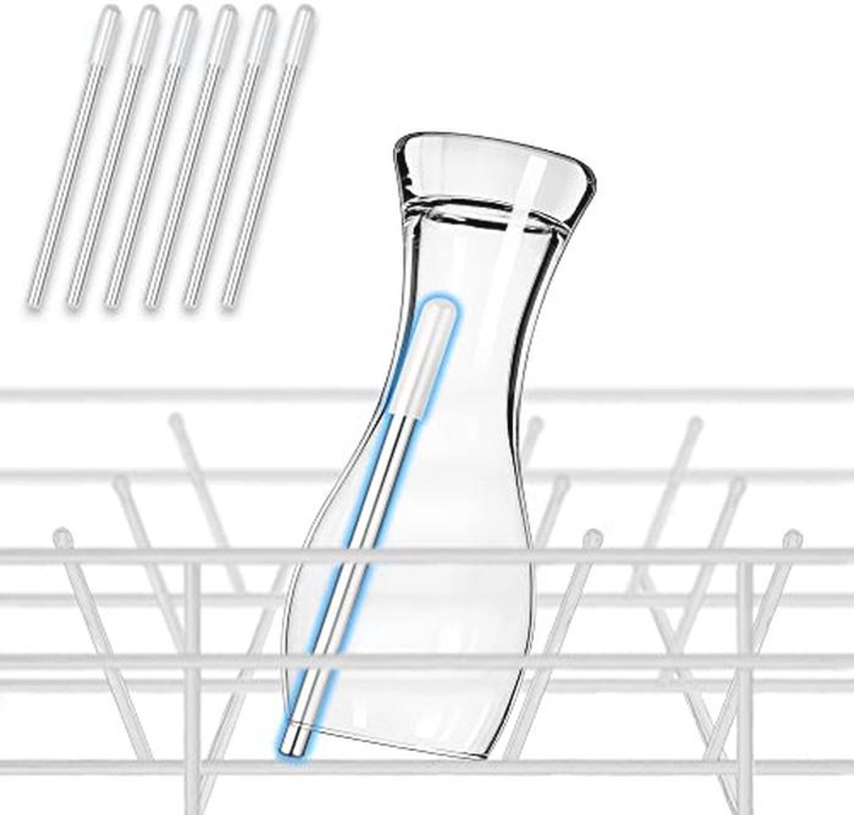 6er-Set Flaschenhalter für Spülmaschine – Universelle Glashalter für optimale Stabilität
