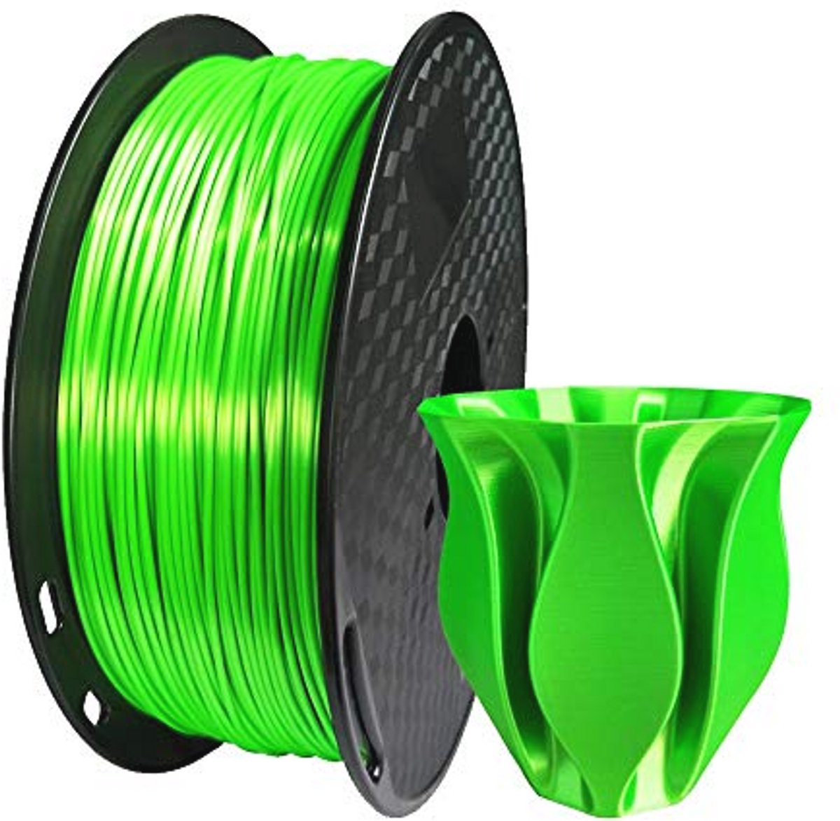Zijdeachtig PLA-filament 1,75 mm - Lichtgroen 1 kg voor 3D-printers