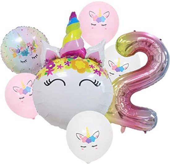 eenhoorn-verjaardagsdecoratie-voor-2-jaar-cijferballon-nummer-2-en