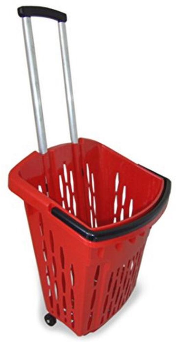 Winkeltrolley 3 Stukken Shopper 40 Liter Boodschappenmand met Wielen