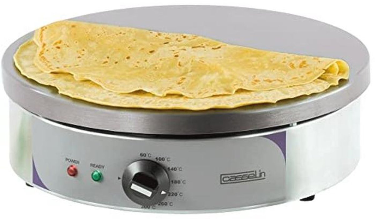 Professionele Crêpes Bakplaat Rond 40 cm – Pannenkoekenpan Met Instelbare Thermostaat
