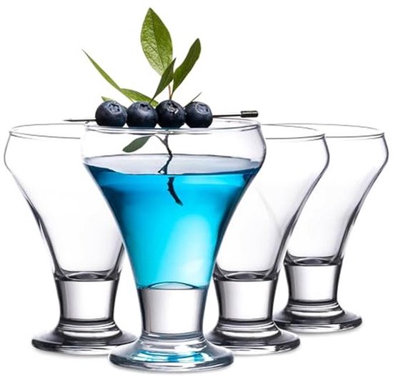 GLASSIQUE CADEAU Vintage Flamingo Gin, Rum, Wodka Tumbler Cocktailgläser | 4er Set | 325 ml Kristall Rocks Gläser für Tropische Cocktails | Ausgefallene Lowball Kristallgläser
