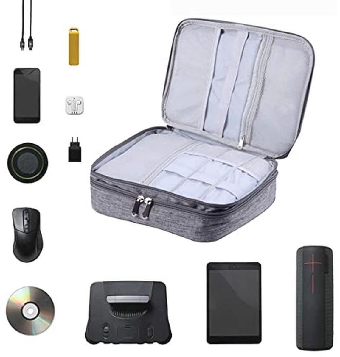 Universele Elektronica Accessoires Organizer Tas - Waterdicht en Draagbaar voor Kabels, Opladers en Powerbanks – foto 4