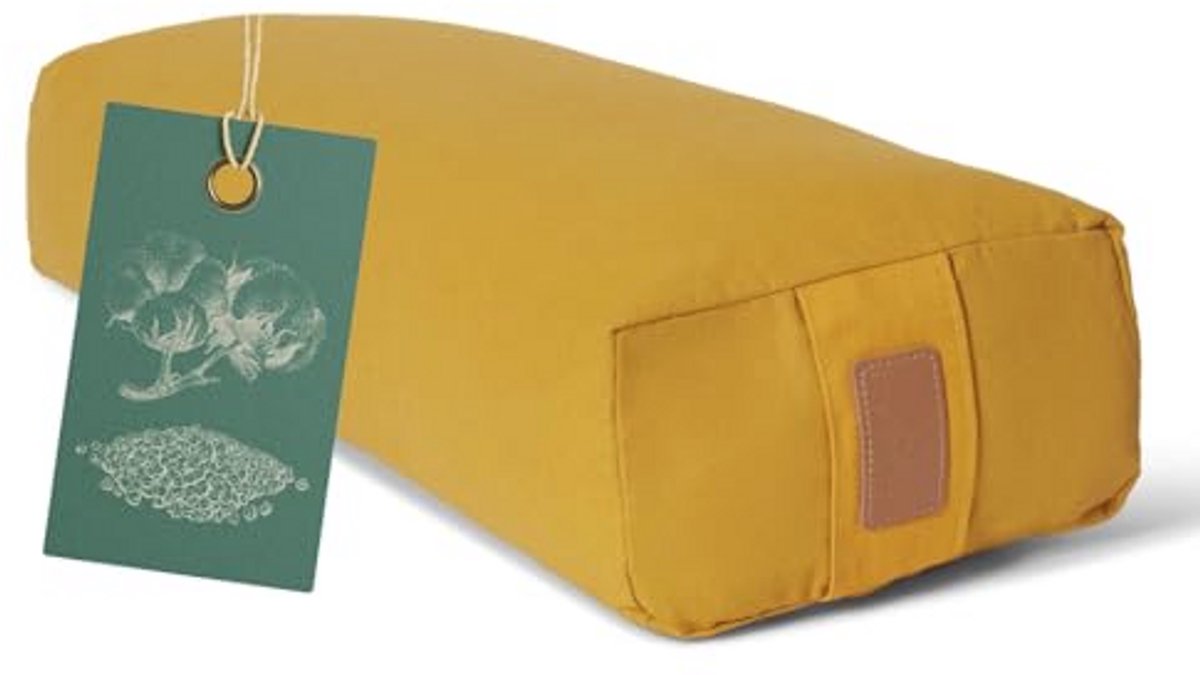 Yoga bolster en meditatiekussen - Bio-organische boekweit vulling - 67 cm