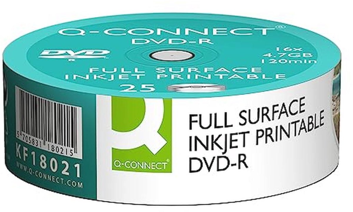 16 x 4.7 GB Inkjet Printable DVD-R Schijf (Verpakking van 25)