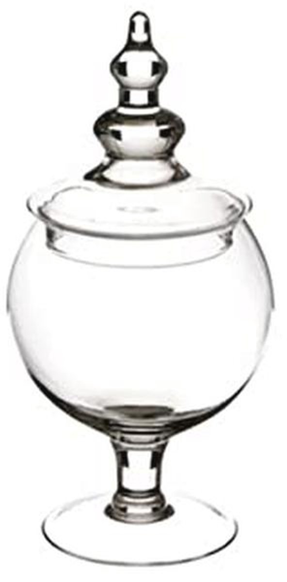 Transparante glazen pot met deksel - 30 cm, diameter 11,5 cm