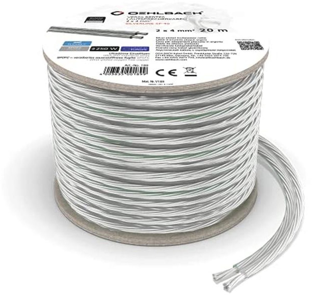 Speakerkabel 20m voor hoogwaardige geluidsverbinding