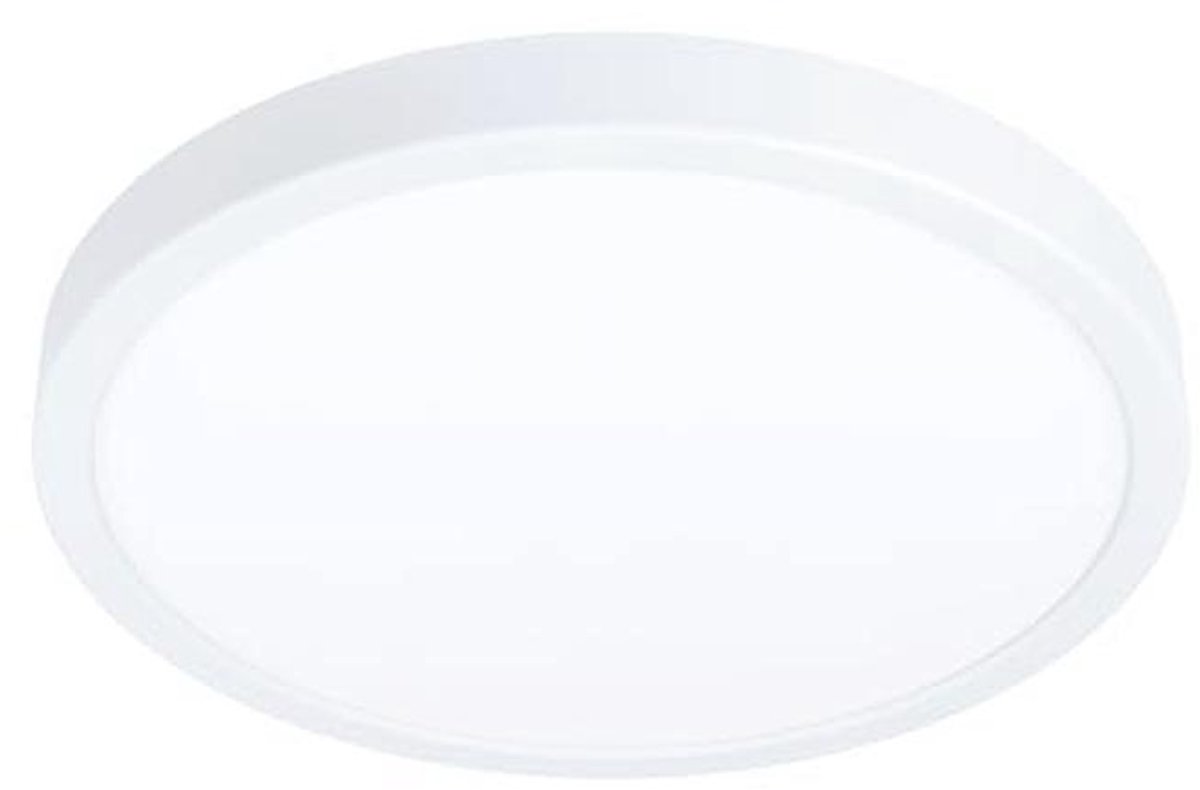 Led-plafondlamp Fueva 28,5 cm - Stalen opbouwlamp met kunststof lichtoppervlak, warmwit li