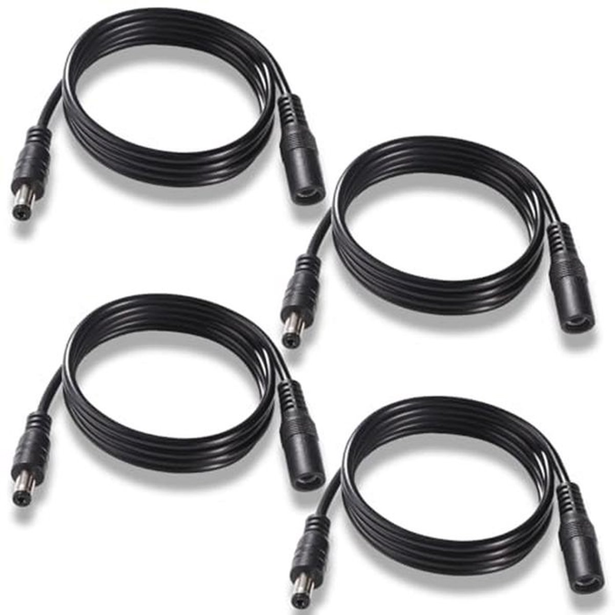 4 Stuks 1m DC Voedingskabel Verlengkabel 5.5x2.1 mm voor Beveiligingscamera's