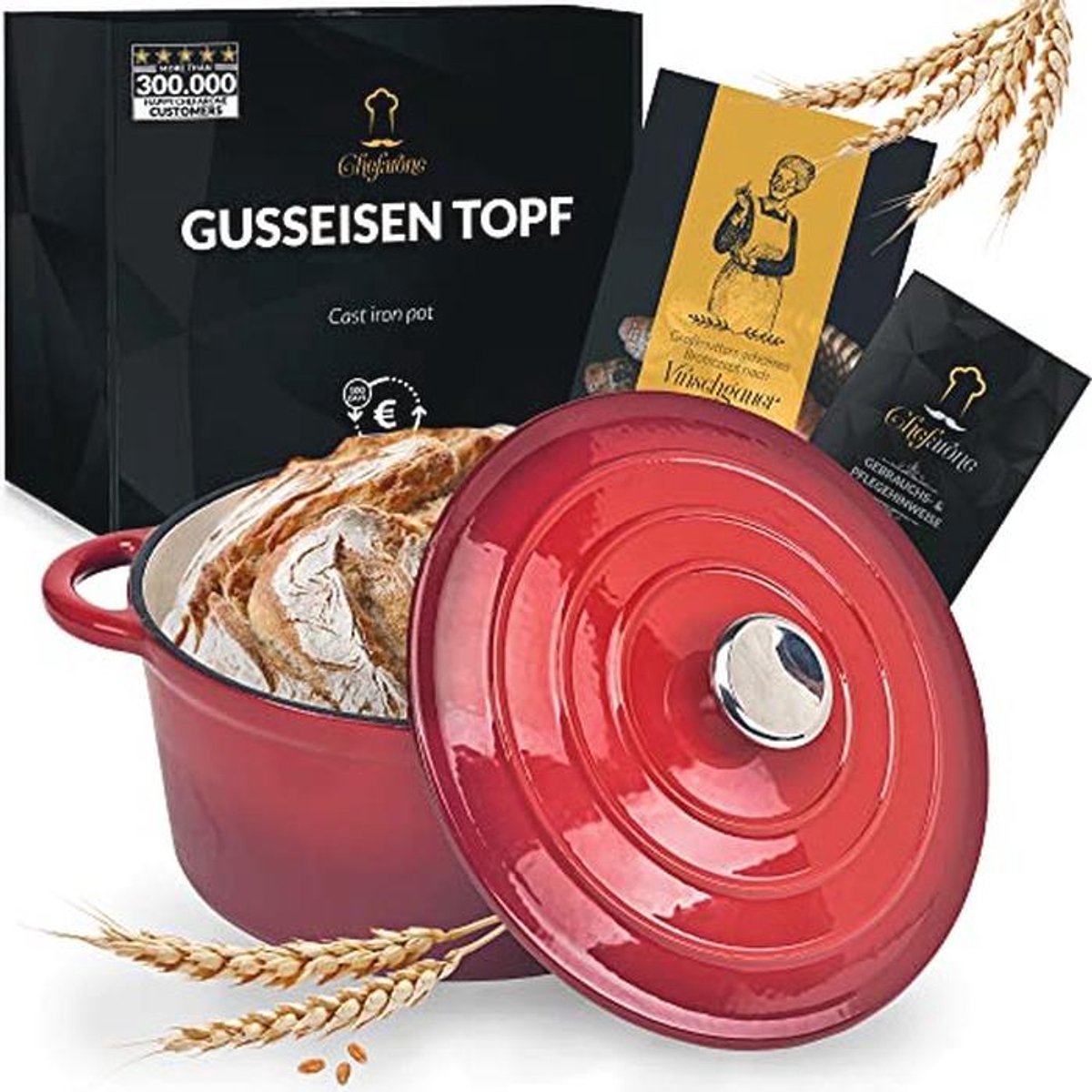 Gietijzeren Pan 24 cm voor Oven en Inductie - Perfect voor Bakken en Stoven
