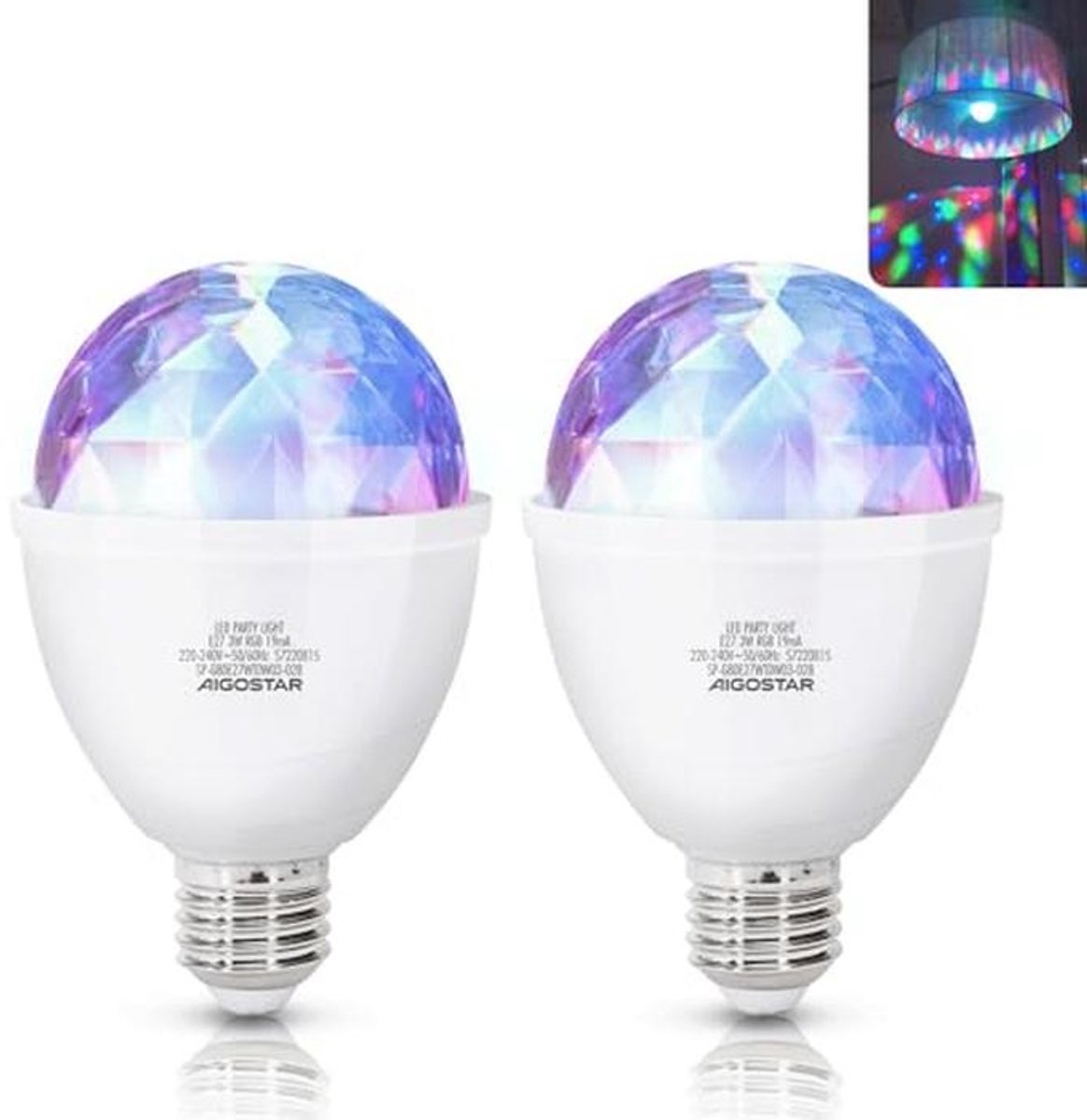 LED Disco Licht E27 3W RGB 360° Rotating Partyverlichting voor Feestdecoratie