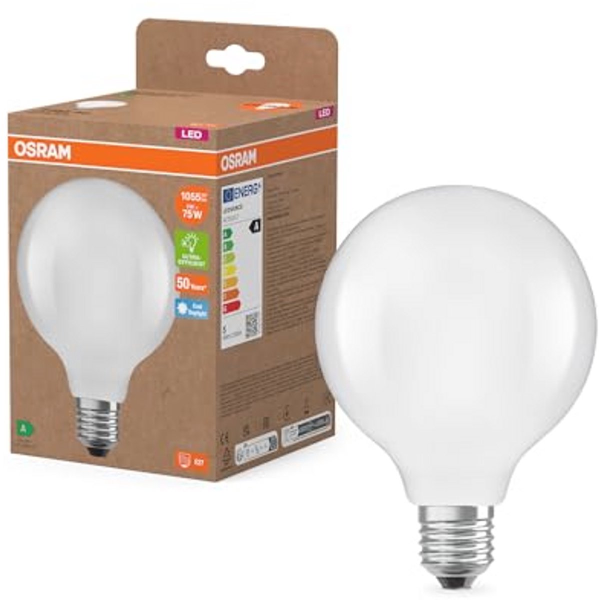 Energiezuinige LED-lamp met decoratieve gloeidraad, E27, 5W, 1055 lm, 6500K daglichtwit