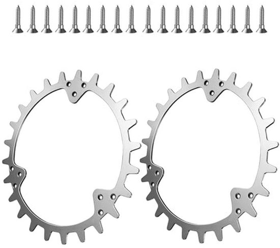 Anti-slip spikes voor maairobots, roestvrij staal, lasergesneden, 6 mm gripverhoging, 2 stuks met schroeven