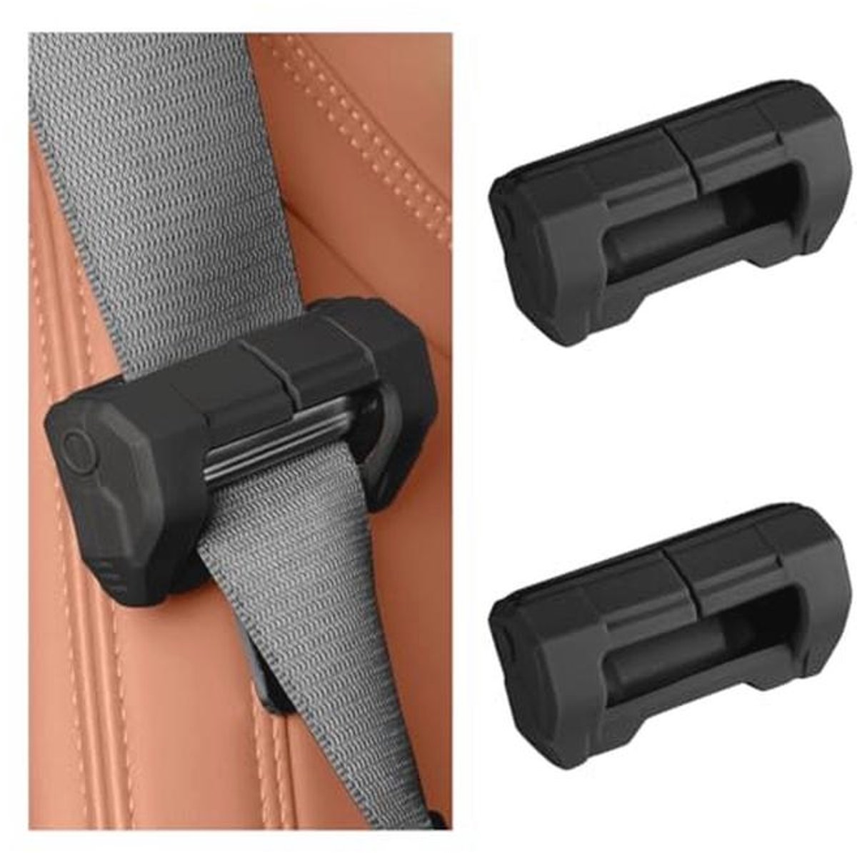 2 stuks autogordelgesp hoezen – anti-kras silicone bescherming voor veiligheidsgordels – universele pasvorm auto-accessoires