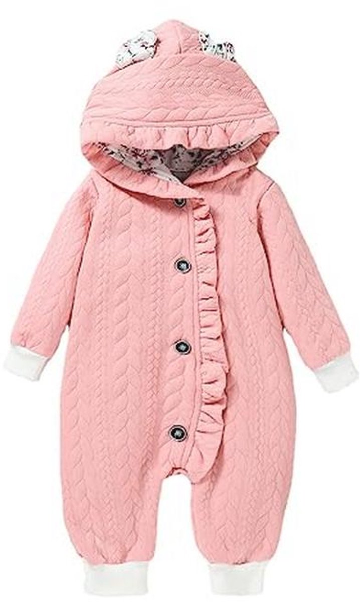 Sneeuwpakken voor Baby Meisjes met Capuchon - Winterjas, Rompertjes en Pyjama's tot 18 maanden