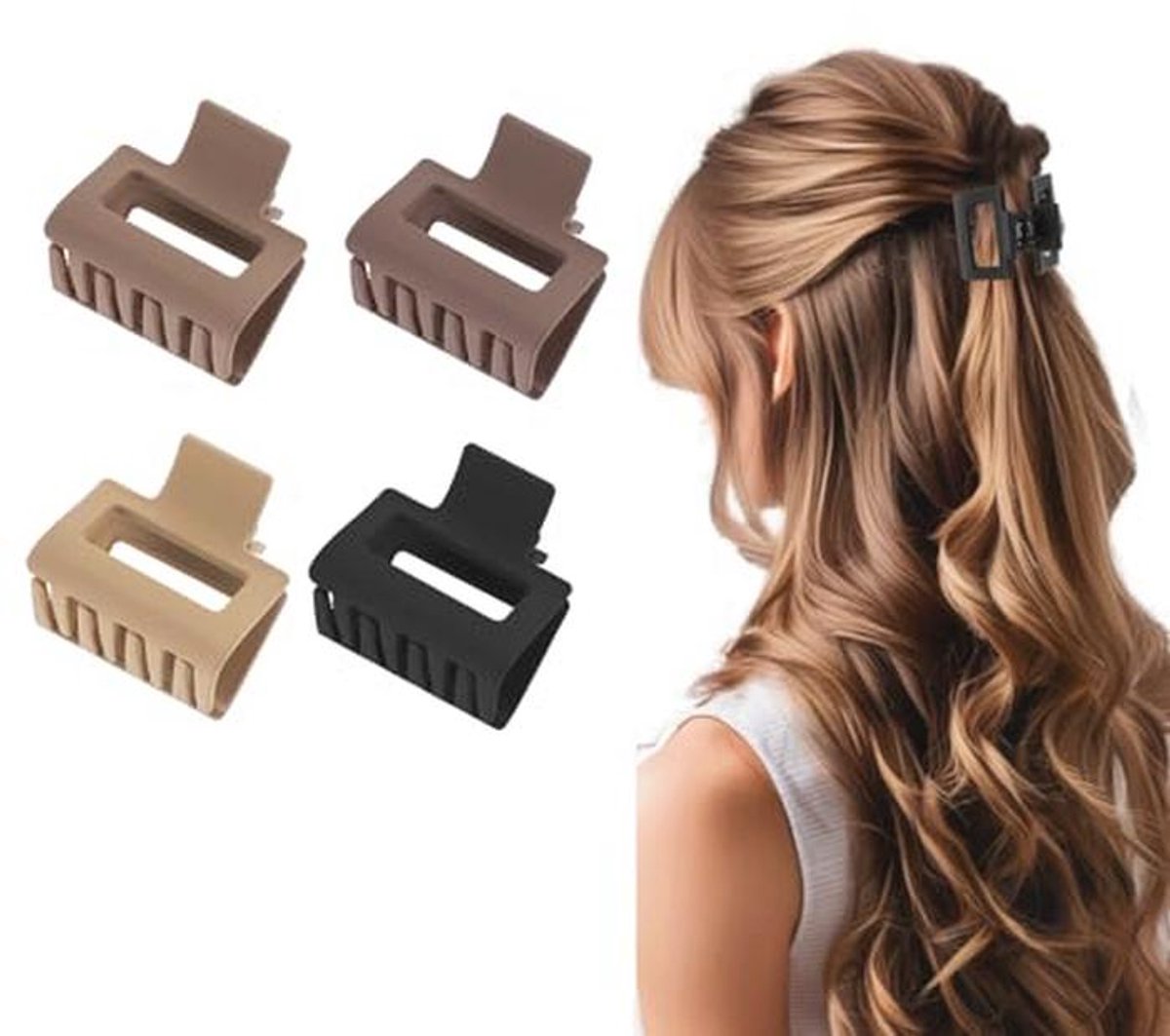 4 Stuks Medium Haarspelden - Antislip Haaraccessoires voor Dames en Meisjes