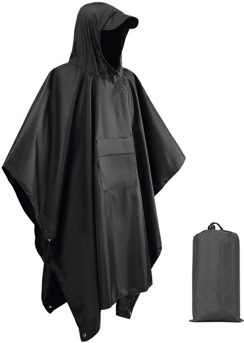 Lichtgewicht Waterdichte Regenponcho Voor Dames En Heren, Regenjas Voor Wandelen En Vissen, Herbruikbare Regencape Met Zakje.