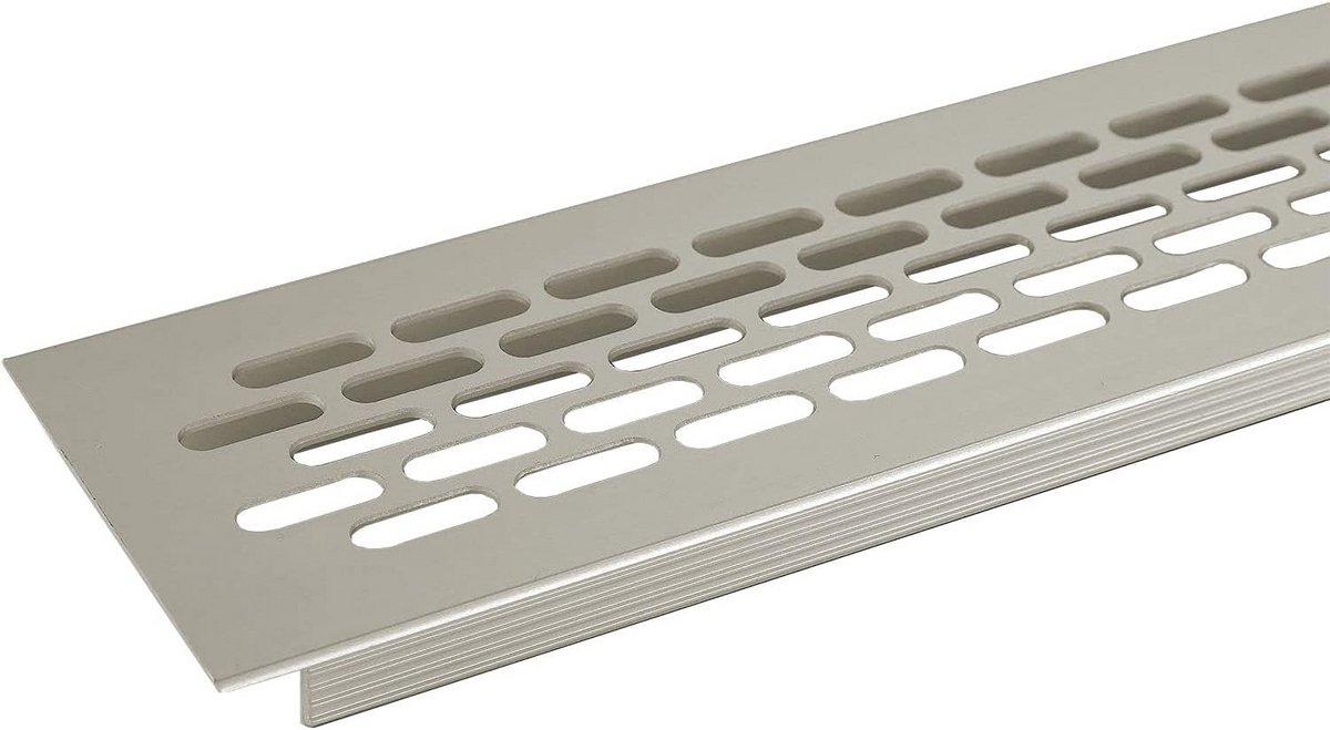 Geperforeerd Ventilatie Rooster RVS Look 484x60mm