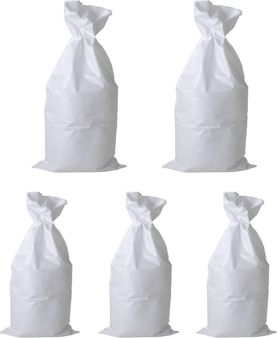 10x Sterke PP Geweven Zakken Wit - 60x105 cm - Scheurbestendig voor Zand, Grond, Afval en Oogst — afbeelding 2