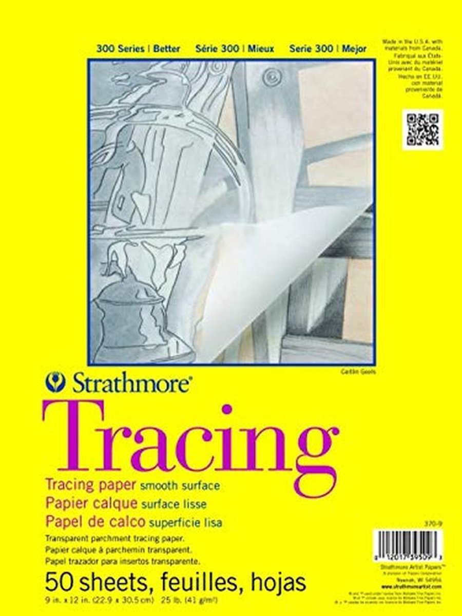 Tekenpapier Pad 9" x 12" - 50 Vellen - Wit