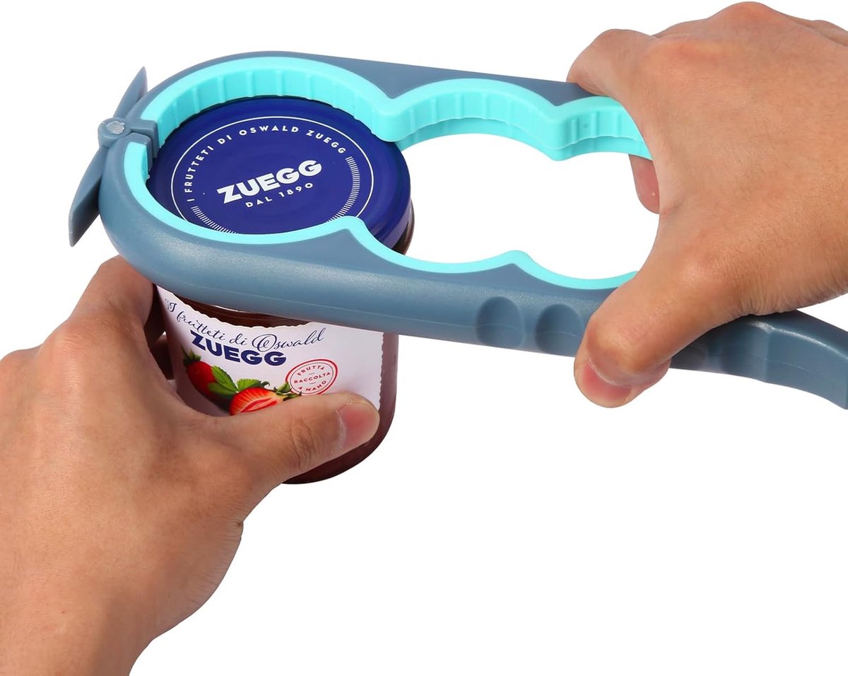Blikopener voor mensen met zwakke handen voor het openen van hardnekkige dopjes blikopener voor mensen met zwakke handen (model blauw en grijs)