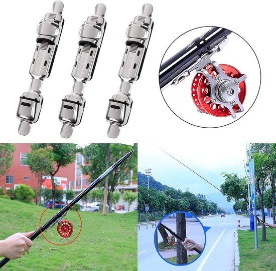 2PCS Fishing Rod Metal Reel Holder - Deck Clip - Stainless Steel Fishing Reel Holder - Fitted Wheel Reel Accessories - Visgerei Accessoires — afbeelding 4