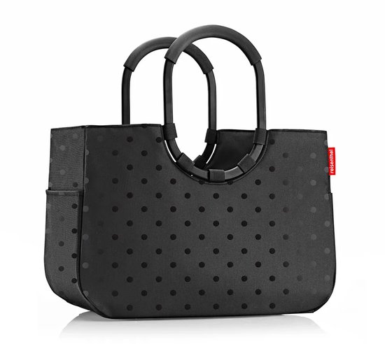 Reisenthel Loopshopper L Shopper Sac de Course - 25L - Frame Glossy Dots Noir