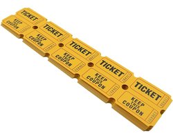Lottery Tickets Double Roll - 1000 Ticket Quantity Per Roll - Bingo Ballot Party - Gele Loterij Tickets