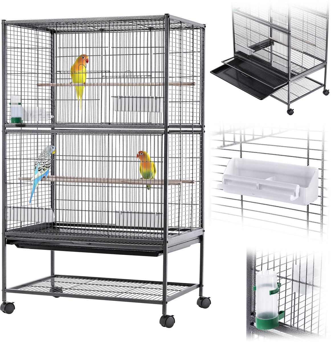 KADAX Vogelkooi 79x52x133 cm K12876