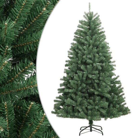 vidaXL - Kunstkerstboom - met - scharnieren - en - standaard - 150 - cm