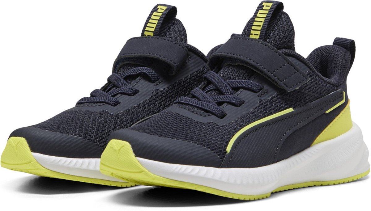 Puma Kinder Schuhe Low Flyer 3 AC+ PS 401527 New -Lemon Sherbert-Puma Marineblauw