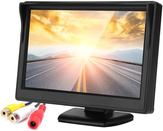 LCD-monitor, 5-inch TFT-achteruitkijkcamera's LCD High Definition-monitor, voor het parkeren van een auto Achteruitrij-auto