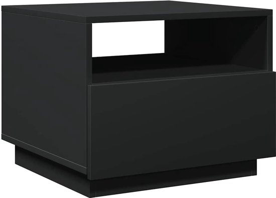 vidaXL Salontafel avec éclairage LED- Table basse moderne Zwart - Siècle des Lumières LED - Table basse - Table d'appoint - Table TV