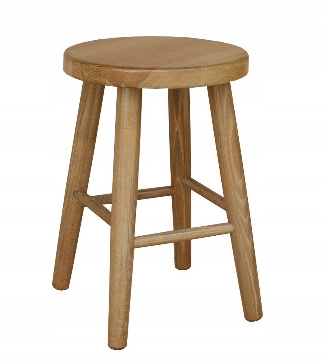 Massieve Houten Keukentabouret Eiken Kleur - 46cm Hoog