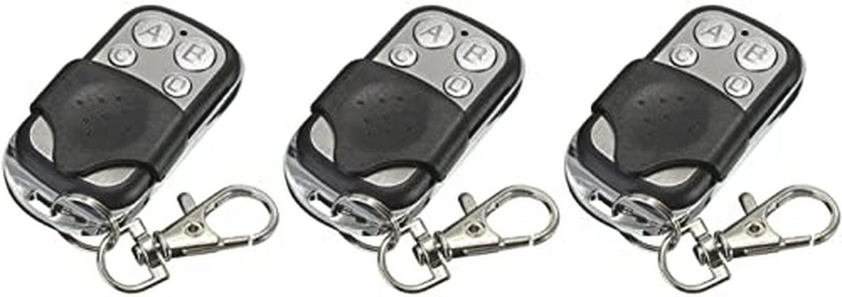 Afstandsbediening - Garagedeur Zender - Garage Toegang - Rolling Code Technologie - 100 Meter Bereik - Zwart