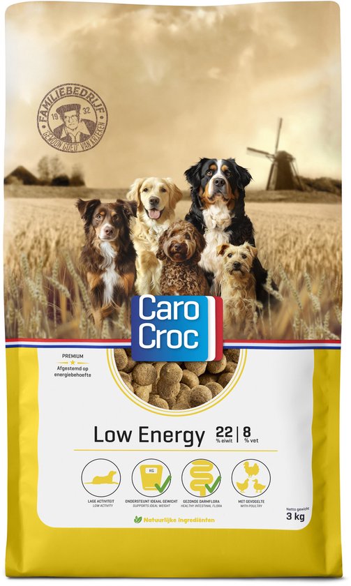 Carocroc Low Energy 22/8 - Hondenvoer - 3 kg