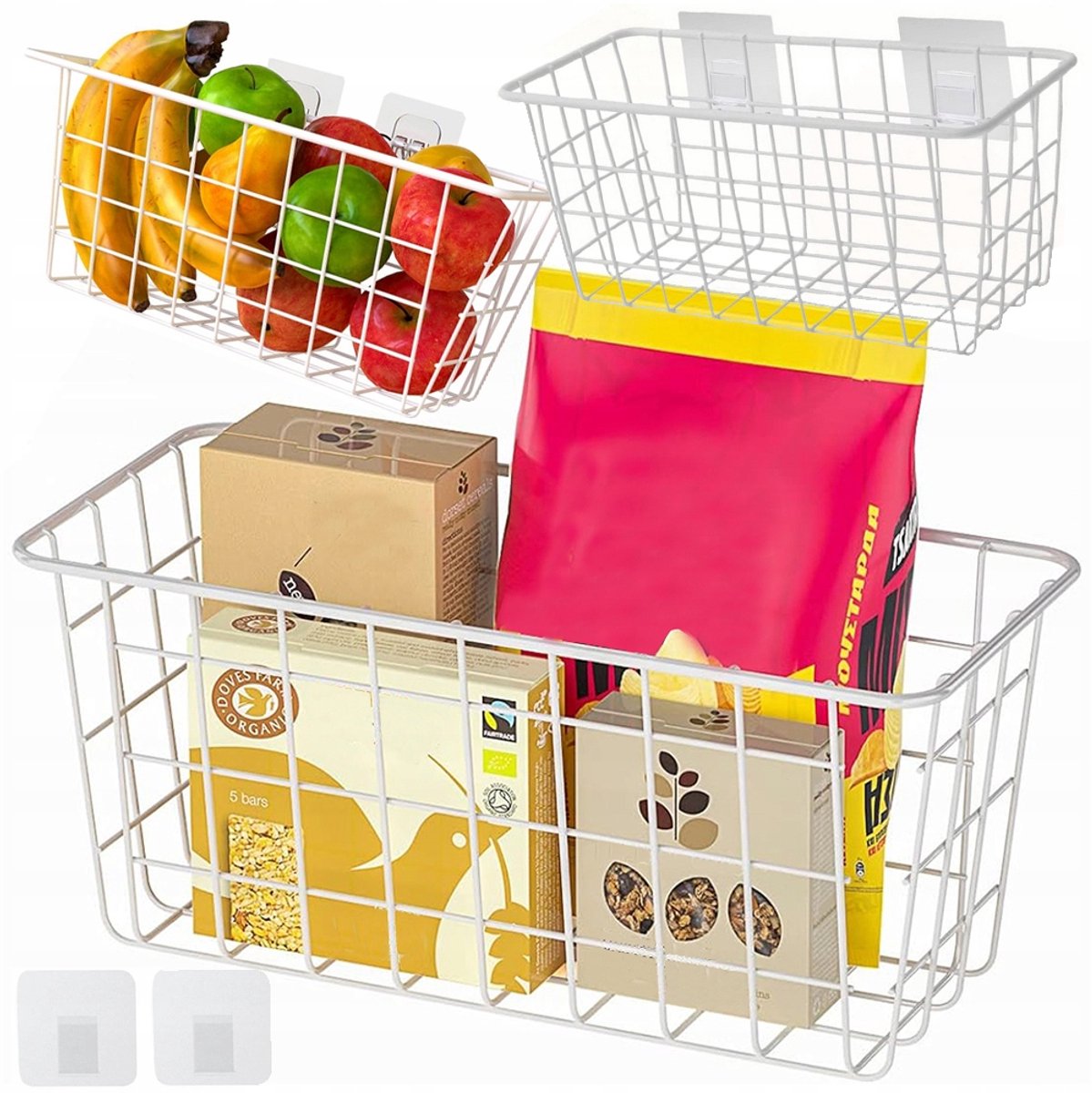 Witte Metalen Wand Organizer - Keuken & Badkamer